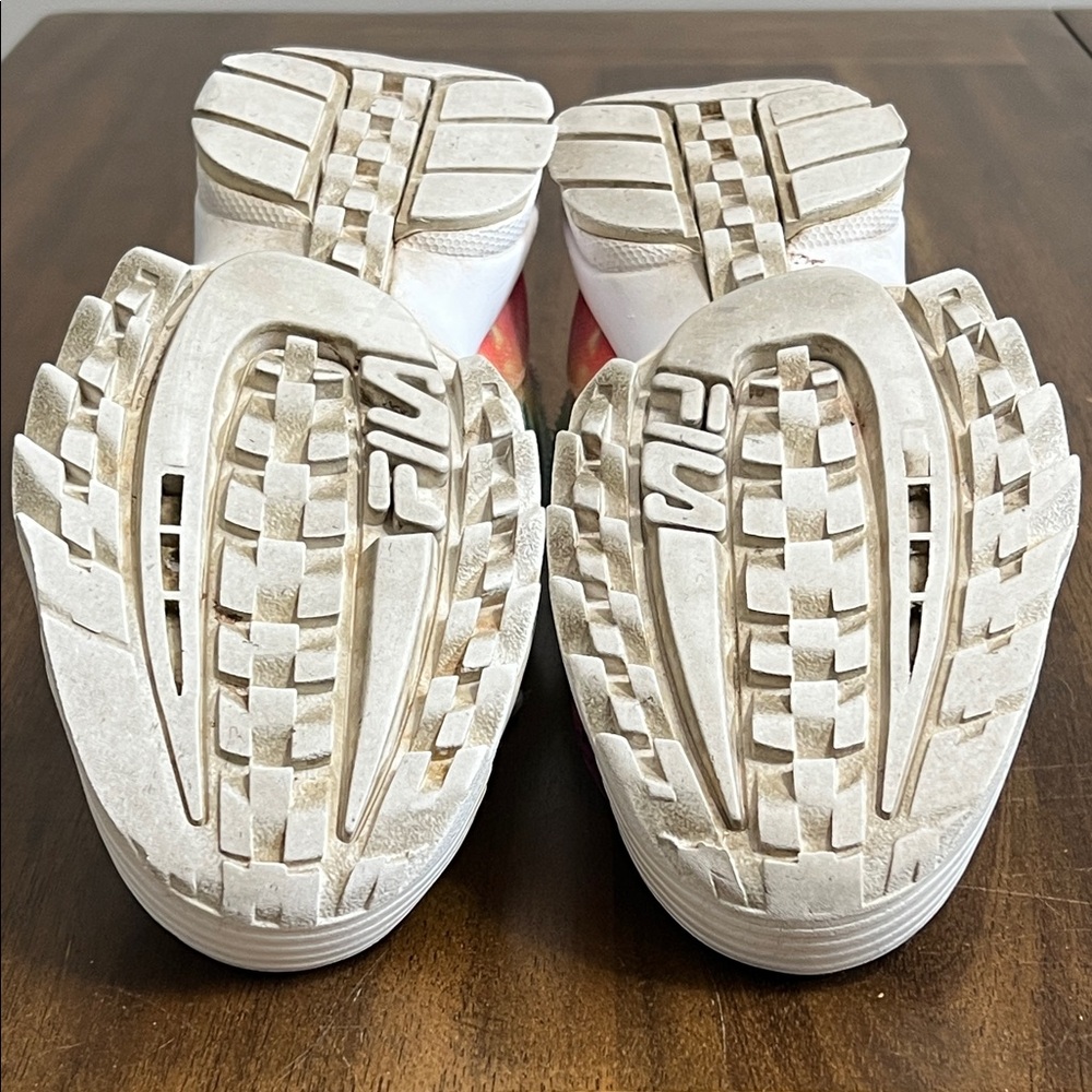 FILA Tie-Dye Canvas Disruptor Sneakers Chunk Platform Womens Size 8 - Picture 14 of 15